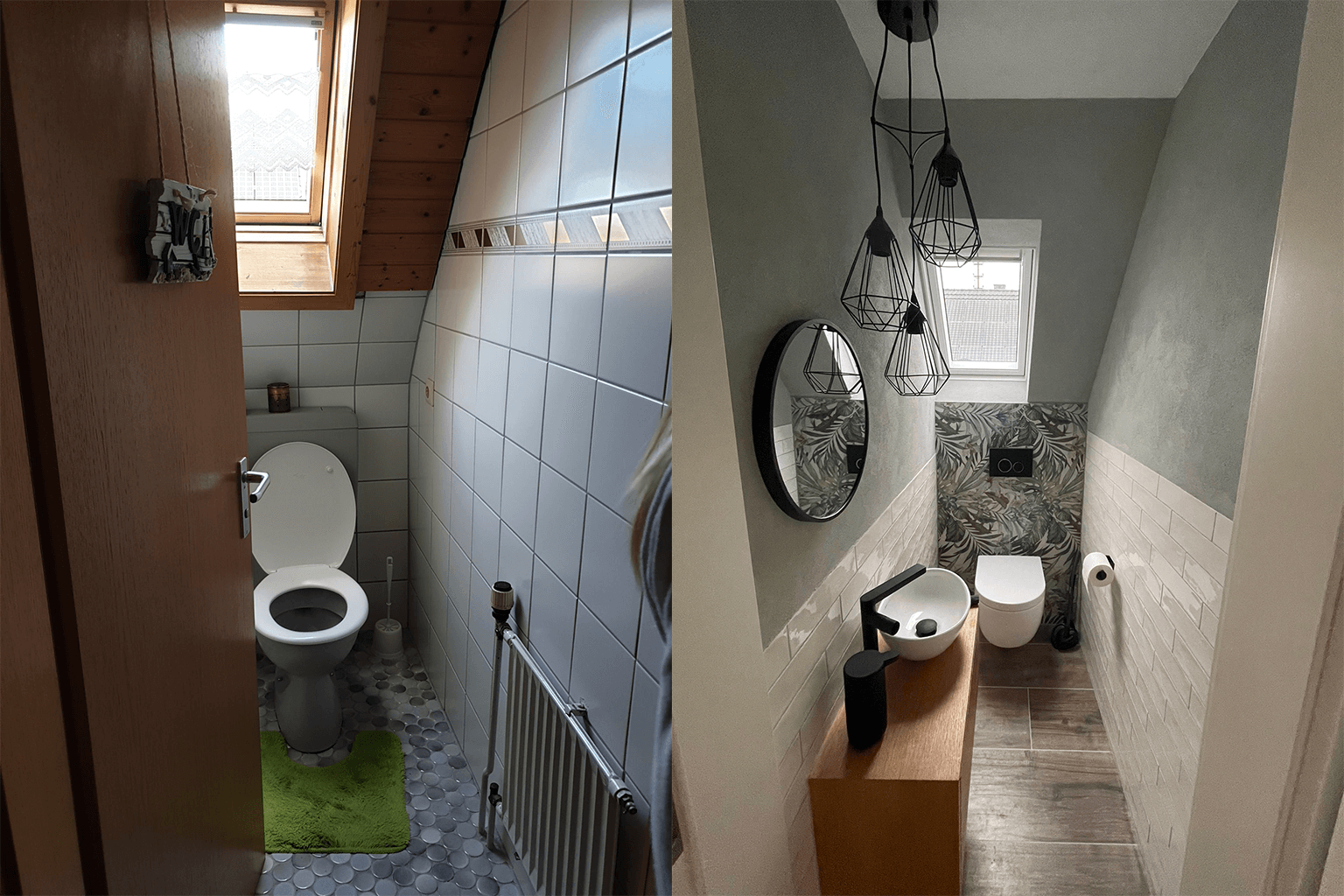 Badezimmer Vorher-Nachher: Stilvolle Renovierung mit modernen Akzenten